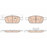 Set placute frana fata TRW, Ford Focus III, 2010-, Kuga II, 2012-, Tourneo/Transit Connect / Grand Tourneo Connect V408, 2013-, Fata; puntea fata; Ec