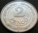 Moneda istorica 2 PENGO - UNGARIA, anul 1943 * cod 751 = excelenta!