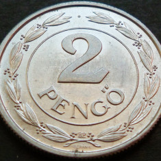 Moneda istorica 2 PENGO - UNGARIA, anul 1943 * cod 751 = excelenta!