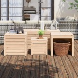 vidaXL Set cutii de grădină, 4 piese, lemn masiv de pin