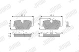 JURID 573136J set placute frana,frana disc