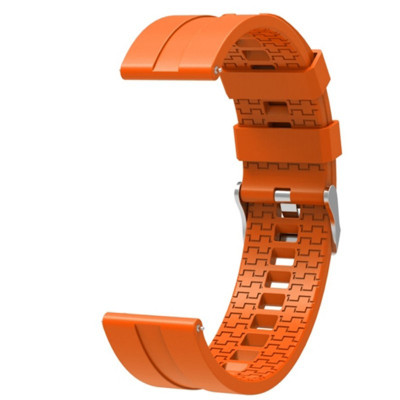 Curea din silicon compatibila cu Cookoo Smart Watch, Telescoape QR, 22mm, Squash Orange foto