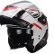 Casca flip-up TRENDY 20 T-706 alb-rosu-negru, marimea M