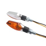 Set semnalizari JMP 12V H6W brat scurt prindere M8 culoare argintiu Cod Produs: MX_NEW 7050061MA