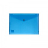 Mapa plastic plic cu capsa A4, albastru neon