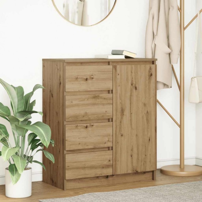 vidaXL Bufetă cu sertare Stejar Artisan 71x35x84 cm Lemn prelucrat 861588