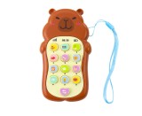 Telefon educational interactiv Capybara, efecte sonore si luminoase, 13.5 x 7 cm, Lean 28120