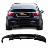 Difuzor bara spate BMW E90 M Performance, iesire dubla, negru pian, 2004-2011