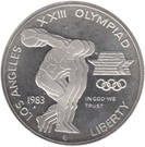 Statele Unite (SUA) 1 Dolar 1983 -Los Angeles, Argint 26.73g/90, Aoc1 KM-209 UNC foto