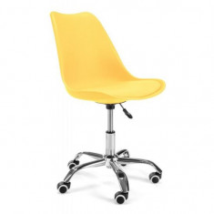 Scaun de birou pentru copii, rotativ, galben, max 125 kg, 44x40x80/90 cm GartenVIP DiyLine foto