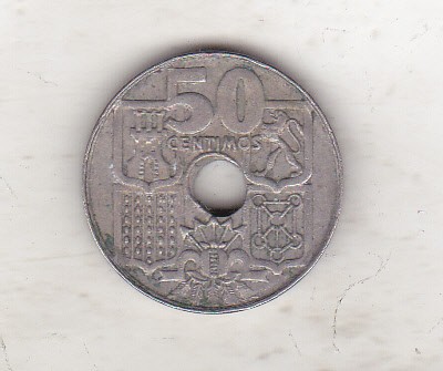 bnk mnd Spania 50 centimos 1963 (63) KM777 foto