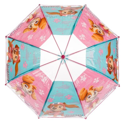 Umbrelă Copii Paw Patrol Skye, Manuală, Transparent Roz, 64cm foto