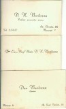 A4576N Demetriu N Burileanu, profesor universitar, cu soția și fiul, cărți de vizită, anii 1930