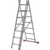 Scara aluminiu, Metalkas, 3 tronsoane, 7 trepte, max 150 kg, 1.9-3.47 m