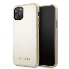 Husa Hard iPhone 11 Pro Gold Leather Guess foto