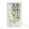 Statie meteo cu ceas, termometru interior si exterior, umiditate LCD TA298