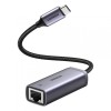 Adaptor Placa de Retea UGREEN CM483, USB-C la RJ45 Gigabit Ethernet, Gri