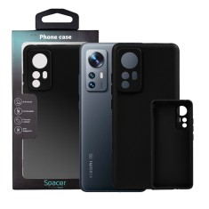 Husa Xiaomi 12 Spacer, negru, grosime 1.5mm, material flexibil TPU &quot;SPPC-XI-12-TPU&quot;