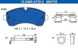Set placute frana ATE 13.0460-4725.2