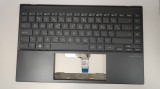 Carcasa superioara cu tastatura palmrest Laptop, Asus, ZenBook 14 UX425, UX425A, UX425J, UX425JA, UX425EA, U4700, U4700J, 90NB0SM1-R30UI0, cu iluminar