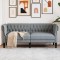 vidaXL Canapea Chesterfield cu 2 locuri, gri deschis, material textil 372547