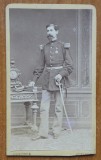Foto pe carton, Franz Duschek, Bucuresti, de secol 19, Ofiter superior