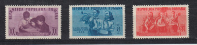 ROMANIA 1950 LP 265 UN AN INFIINTARE PIONIERI SERIE MNH foto