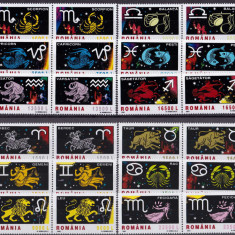 RO 2001/2002 LP 1574+1576 "Semnele zodiacului" I + II serii pereche H , MNH