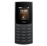 Telefon mobil Nokia 105 4G 2023 Dual Sim, ecran color de 1,8 inchi, gri [Italia] - RESIGILAT