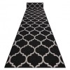 Traversa sisal Floorlux model 20608 marocani trellis negru si argintiu, 120 cm, Dreptunghi