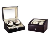 Cumpara ieftin Dispozitiv pentru intors ceasuri automatice Watch Winder 4 + 6 Spatii Nuc WW1582, Watchbox