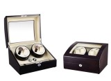 Cumpara ieftin Dispozitiv pentru intors ceasuri automatice Watch Winder 4 + 6 Spatii Nuc WW1582