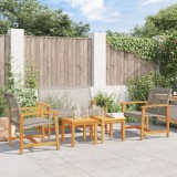 Gossi set mobilier de gradina, 5 piese, poliratan gri/lemn de acacia