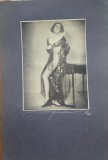 Fotografie pe carton gros, interbelica, erotica, artistica, semnata, mare, 3