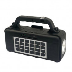 Kit panou solar cu boxa CCLamp, Bluetooth, 3 W, USB, radio FM, 3600 mAh,