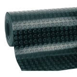 Covor Negru Cauciuc Cercuri 1.2 x 10 m Antiderapant Interior Exterior