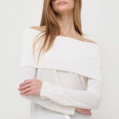 Max Mara Leisure pulover de lână femei, culoarea alb, light 2416360000000