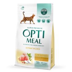 Optimeal Hrana uscata pisici adulte - cu Gaina, 700g