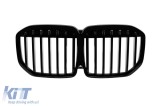 Grile rinichi cu nervuri unice vopsite &icirc;n negru, potrivite pentru BMW X7 G07 dupa 2023 Performance AutoTuning