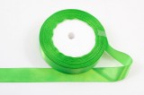 Panglica din satin pentru decorare,verde praz, 22.5m x 2cm
