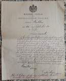 Scrisoare olografa de numire ca profesor cu titlu provizoriu la Scoala Normala din Galati, 1885, semnata de Dimitrie A. Sturdza