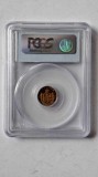 ROMANIA 1Banu 1867 H , gradata PCGS SP 64 RB . Prima moneda romaneasca din bronz