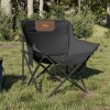 VidaXL Scaune de camping cu buzunar, pliabile, 2 buc., negru 366548