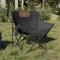 vidaXL Scaune de camping cu buzunar, pliabile, 2 buc., negru 366548