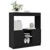 VidaXL Dulap &icirc;nalt, negru, 92x33x100 cm, lemn prelucrat