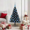 VidaXL Pom de Crăciun artificial pre-iluminat Negru 120 cm PVC 3397122