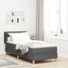VidaXL Pat cu arcuri și saltea crem 90x200 cm Gri &icirc;nchis 80 x 200 cm