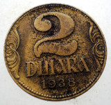 1.095 YUGOSLAVIA JUGOSLAVIA IUGOSLAVIA ALEXANDER I 2 DINARA DINARI 1938
