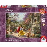 Puzzle 1000 piese, Thomas Kinkade - Disney - Alba ca Zapada - Dansand cu printul, Schimdt