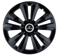Set 4 Capace Roti Autohelix MSA&reg;, potrivite jantelor de R15, pentru Lexus, model terra negru